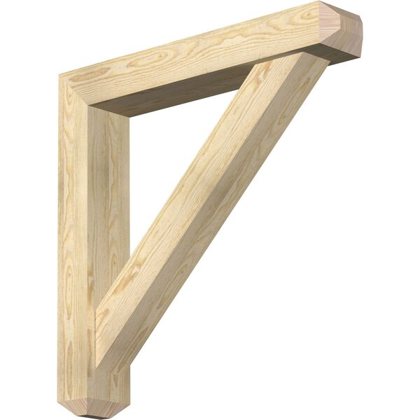 Ekena Millwork Traditional Craftsman Rough Sawn Bracket w/ Offset Brace, Douglas Fir, 6"W x 34"D x 34"H BKT0604X34X34TRA04RDF - main